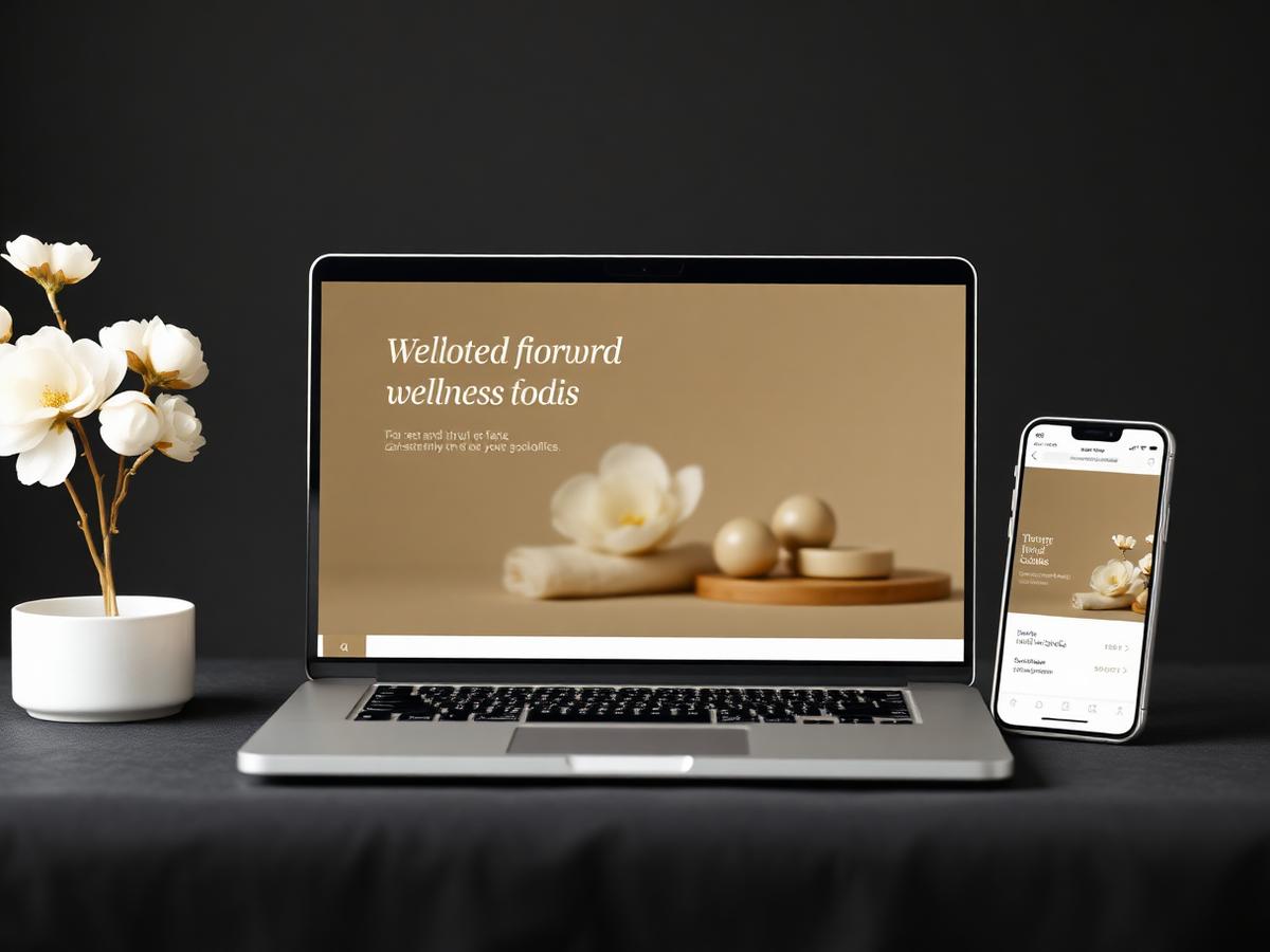 Desktop and mobile preview of the Coastal Wellness Studio website concept